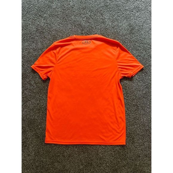 Men's Bright Orange Under Armour Heat Gear Loose Fit Performance Tee Size Medium - Picture 7 of 7